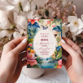 彼エレガントは与え私の蝶ブライダルシャワー 招待状