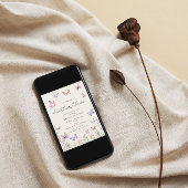 彼エレガントは与え私の蝶ブライダルシャワー 招待状