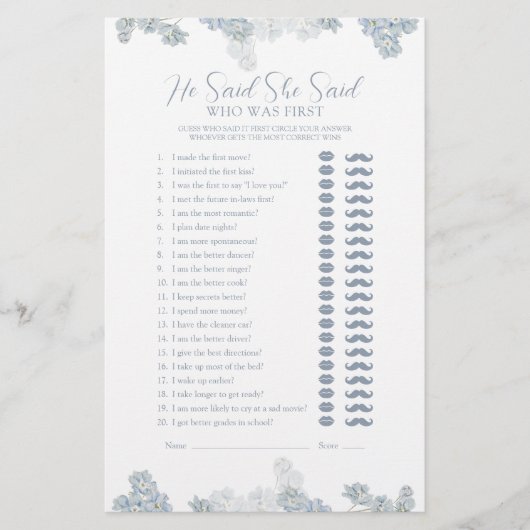 彼エレガントは彼女がほこりっぽい青いシャワーの試合を言った (正面)