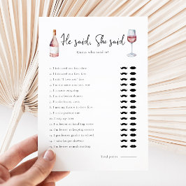 彼エレガントは彼女がブライダルシャワーゲームを言った