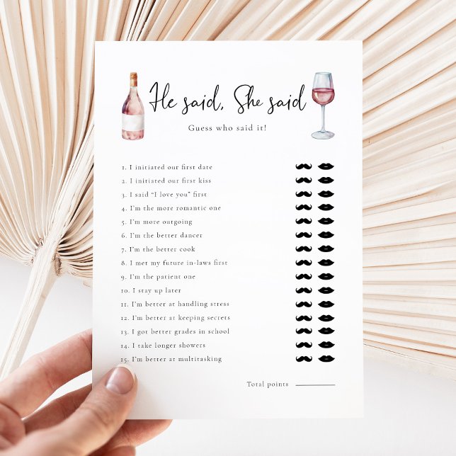 彼エレガントは彼女がブライダルシャワーゲームを言った (クリエイターアップロード済み)