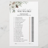 彼エレガントは彼女は冬のブライダルシャワーゲームを言った (正面)