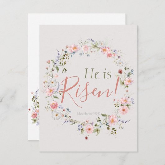 彼エレガントは復活祭に生まパーソナライズされたれた シーズンカード (正面/裏面)