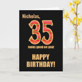 彼カスタマイズのカードの名前35誕生日 カード (黄色い花)