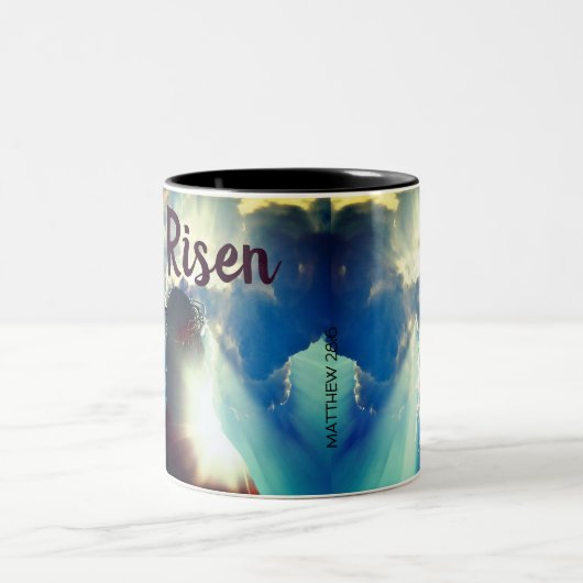 彼カスタマイズは宗教上のイエス・イースターに昇った ツートーンマグカップ (中央)