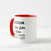 彼カスタムのためのギフト赤いコンボマグカップ11oz。 マグカップ (正面左)