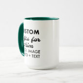 彼カスタムのためのギフトHunter Green Combo Mug 15oz. マグカップ (正面左)