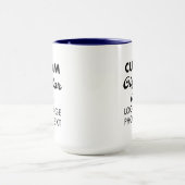 彼カスタムのためのギフトNavy Blue Combo Mug 15oz. マグカップ (中央)