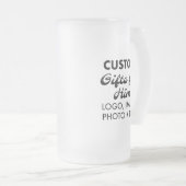 彼カスタムへの贈り物すりガラスのマグカップ16oz。 フロストグラスビールジョッキ (正面右)