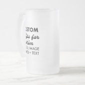 彼カスタムへの贈り物すりガラスのマグカップ16oz。 フロストグラスビールジョッキ (正面左)