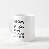 彼カスタムへの贈り物クラシックホワイトマグカップ11oz. コーヒーマグカップ (正面左)