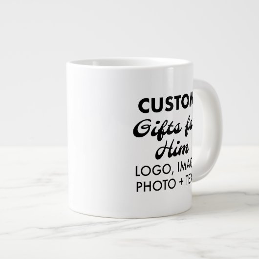 彼カスタムへの贈り物ジャイアントジャンボマグカップ20oz. ジャンボコーヒーマグカップ (正面右)