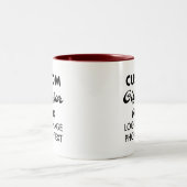 彼カスタムへの贈り物Maroon Two-Tone Mug 11oz. ツートーンマグカップ (中央)
