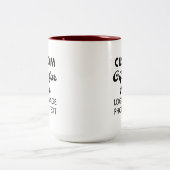 彼カスタムへの贈り物Maroon Two-Tone Mug 15oz. ツートーンマグカップ (中央)