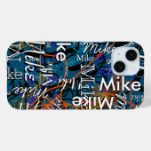 彼クールの名モダン前の抽象芸術の模様は Case-Mate iPhoneケース (裏面 (横))