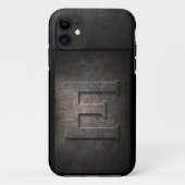 彼グランジのための金属モノグラムIphoneケース Case-Mate iPhoneケース (裏面)