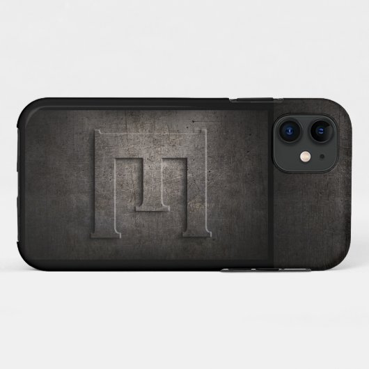 彼グランジのための金属モノグラムIphoneケース Case-Mate iPhoneケース (裏面(横))