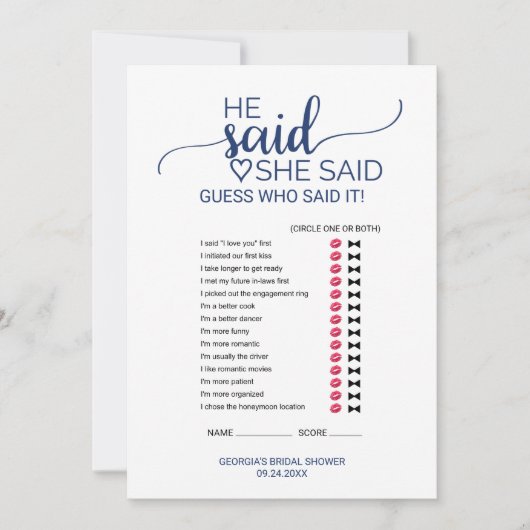 彼シンプルはゲームと言った海軍の書道 カード (正面)