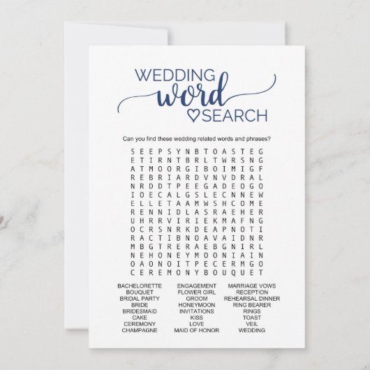 彼シンプルはゲームと言った海軍の書道 カード (裏面)