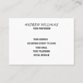 彼スタイリッシュのモダン黒柄 名刺 (裏面)