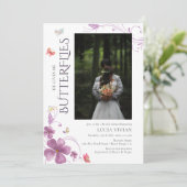 彼スタイリッシュは与え私のバタフライブライダルシャワー 招待状 (スタンド正面)