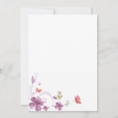 彼スタイリッシュは与え私のバタフライブライダルシャワー 招待状 (裏面)