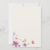 彼スタイリッシュは与え私のバタフライブライダルシャワー 招待状 (裏面)