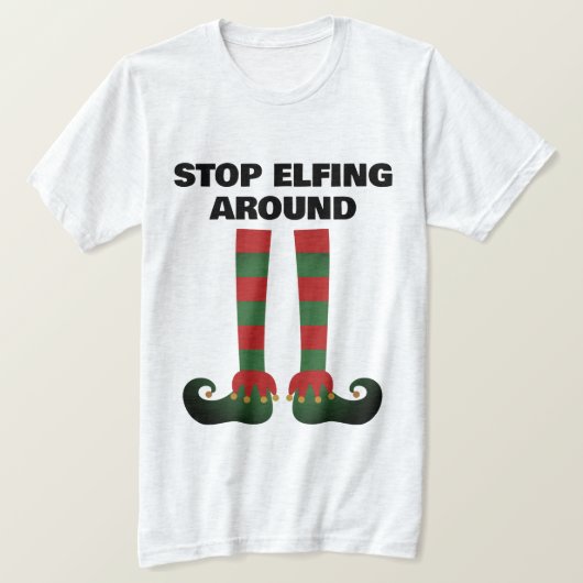 彼ストップにおもしろいはのまわりにクリスマスのTシャツを取り出す Tシャツ (デザイン正面)