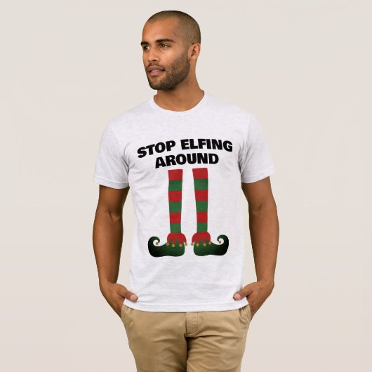 彼ストップにおもしろいはのまわりにクリスマスのTシャツを取り出す Tシャツ (正面フル)