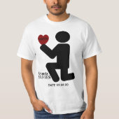 彼パーソナライズされたと同じ頼に彼女が言ったyes tシャツ (正面)