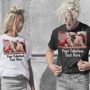彼パーソナライズされたと彼女の価値のための写真と文字 Tシャツ