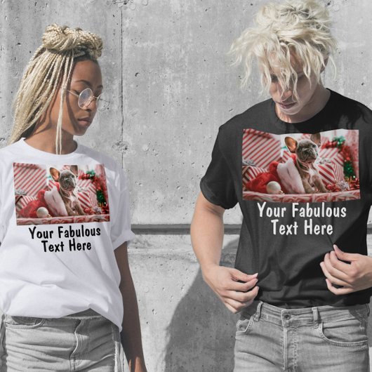 彼パーソナライズされたと彼女の価値のための写真と文字 Tシャツ