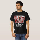 彼パーソナライズされたと彼女の価値のための写真と文字 Tシャツ (正面フル)