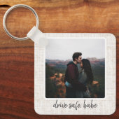 彼パーソナライズされたにとって記念日の贈り物 キーホルダー (正面)