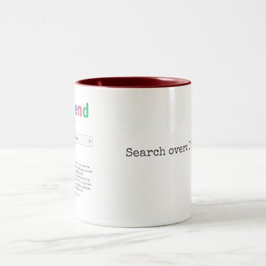 彼パーソナライズされたにとって記念日の贈り物 ツートーンマグカップ (中央)