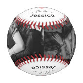 彼パーソナライズされたにとって記念日の贈り物 野球ボール (正面)