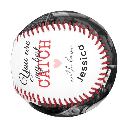 彼パーソナライズされたにとって記念日の贈り物 野球ボール (裏面左)