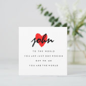 彼パーソナライズされたのためのバレンタインのカード (スタンド正面)