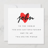 彼パーソナライズされたのためのバレンタインのカード (正面)