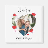 彼パーソナライズされたのためのバレンタインの写真ギフト マグネット (正面)