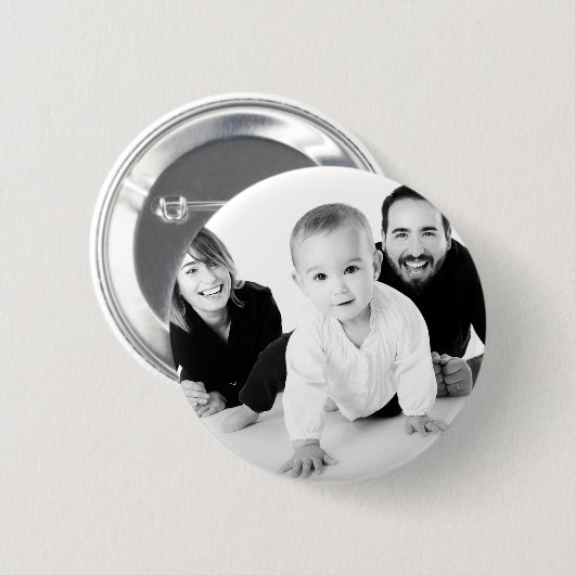 彼パーソナライズされたの写真ギフトのピンボタン 缶バッジ (正面&裏面)