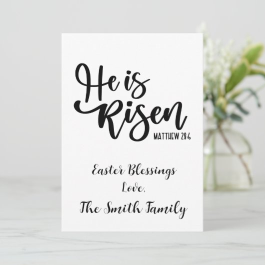 彼パーソナライズされたはイースターカードの黒白を復活させた シーズンカード (スタンド正面)