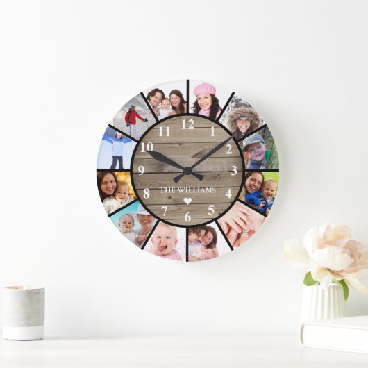 彼パーソナライズされたまたは彼女のための写真の壁時計のギフト ラージ壁時計 (ホーム)