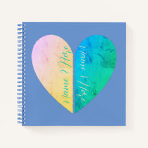 彼パーソナライズされたエレガントと彼女の半ハート