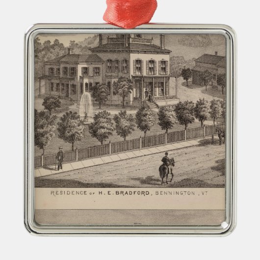 彼ブラッドフォードおよび彼の住宅ブラッドフォード メタルオーナメント (正面)