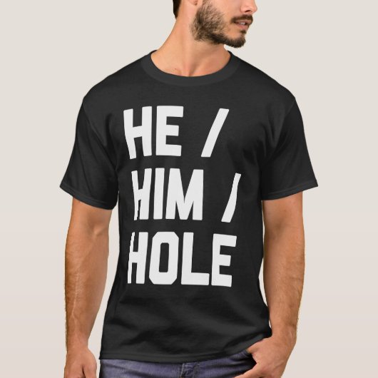 彼ホールことわざ皮肉かわいいクール Tシャツ (正面)
