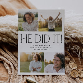 彼モダンがコラージュ卒業写真を撮った 案内状