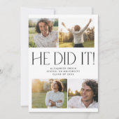 彼モダンがコラージュ卒業写真を撮った 案内状 (正面)