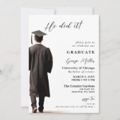 彼モダンが卒業したミニマル写真 招待状 (正面)