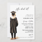 彼モダンが卒業したミニマル写真 招待状 (正面)